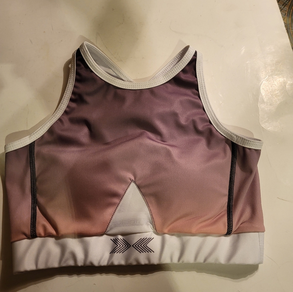 Sports Bra Swedish Fall Sports Bra Pullover Athleisure XS Crop Top Crossed Back